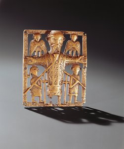 Korsfæstelsesplade, Clonmacnoise, County Offaly, vikingetid, 10.-11. århundrede (bronze)